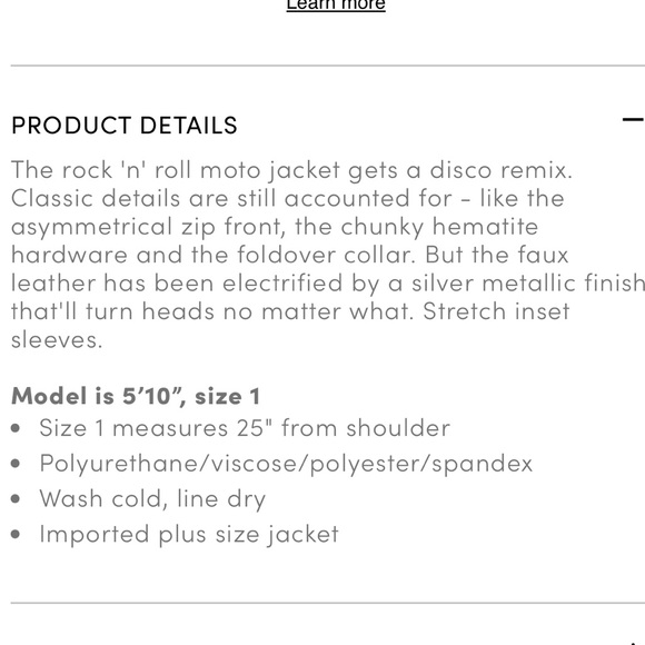 Torrid Faux Leather Moto Jacket Silver EUC Size 2 - Picture 9 of 9